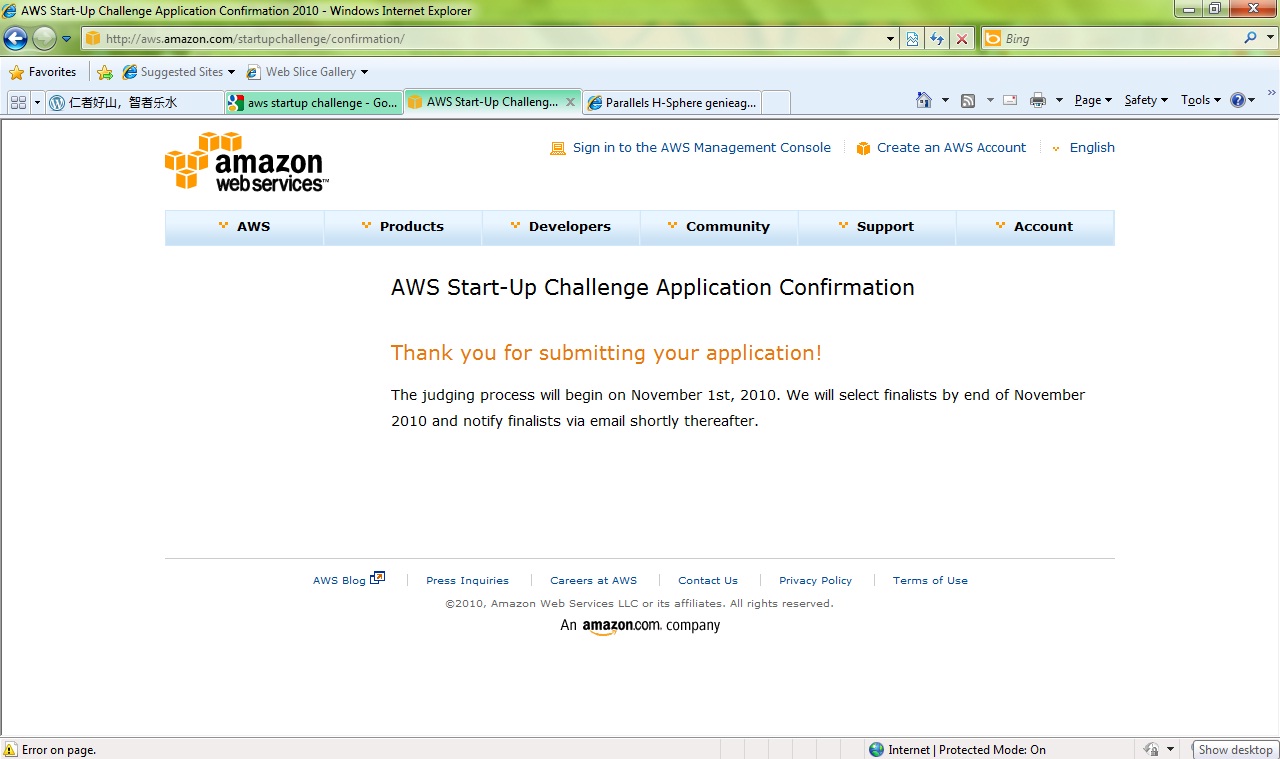 AWS Startup Challenge Submission!!!