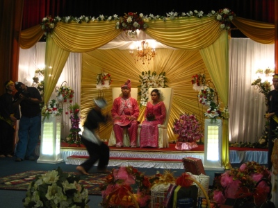 Bride and Groom at the Stage!
