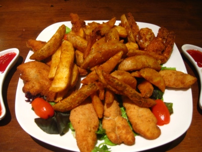 Some Wedges, Prawns and Fish to go with the Beer!