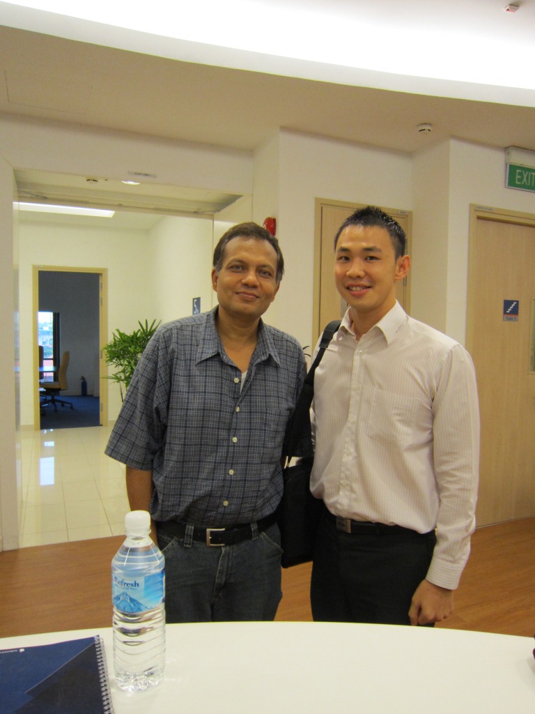 Me with Prof. Hari, my first presentation to a VC...