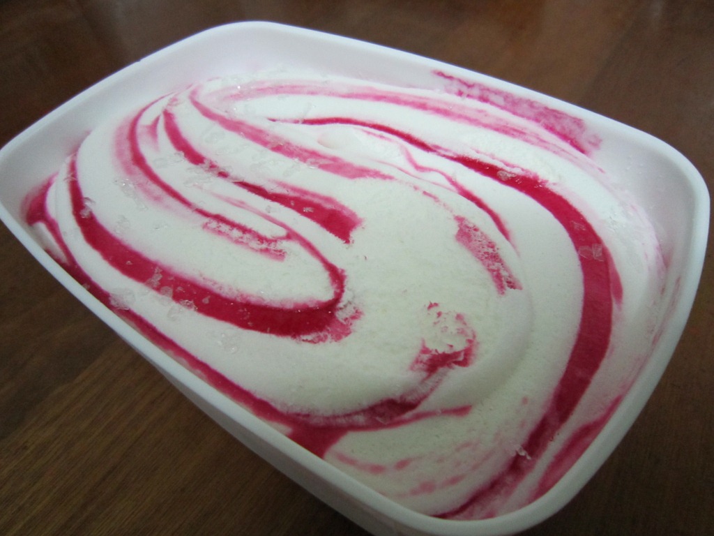 Sweet dessert: rasberry ripple!!!