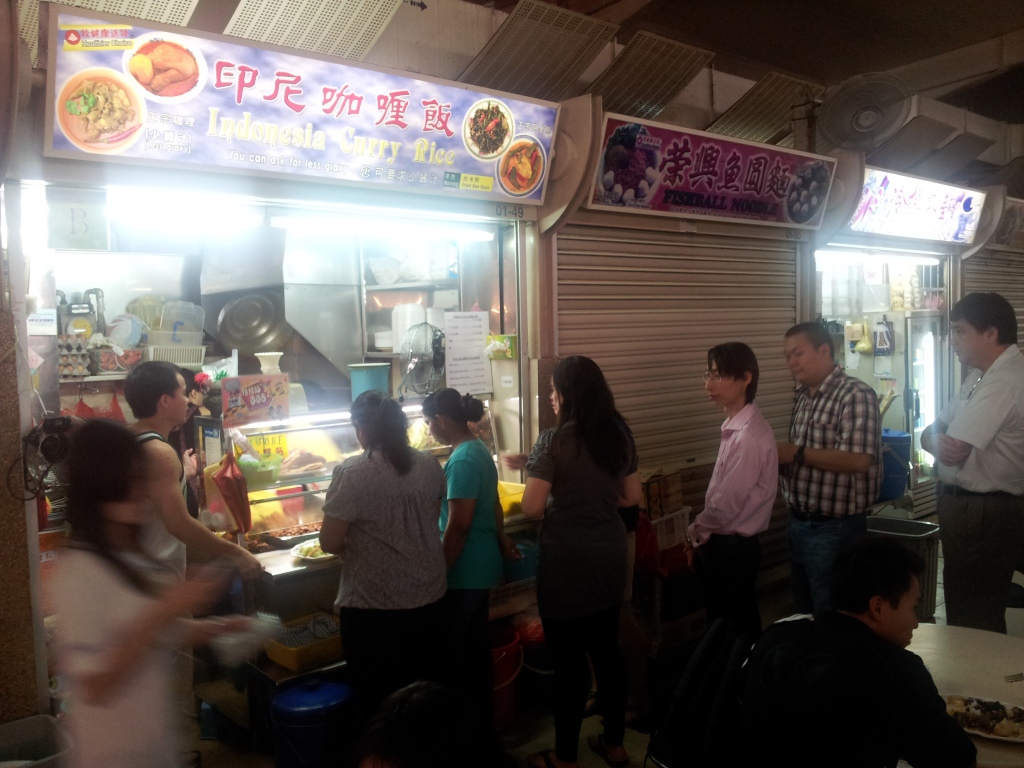 I realised the stall owner's son is my friend!!!