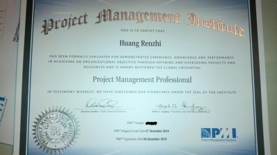 a certified PMP!