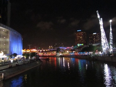 Night view of Clark Quay…
